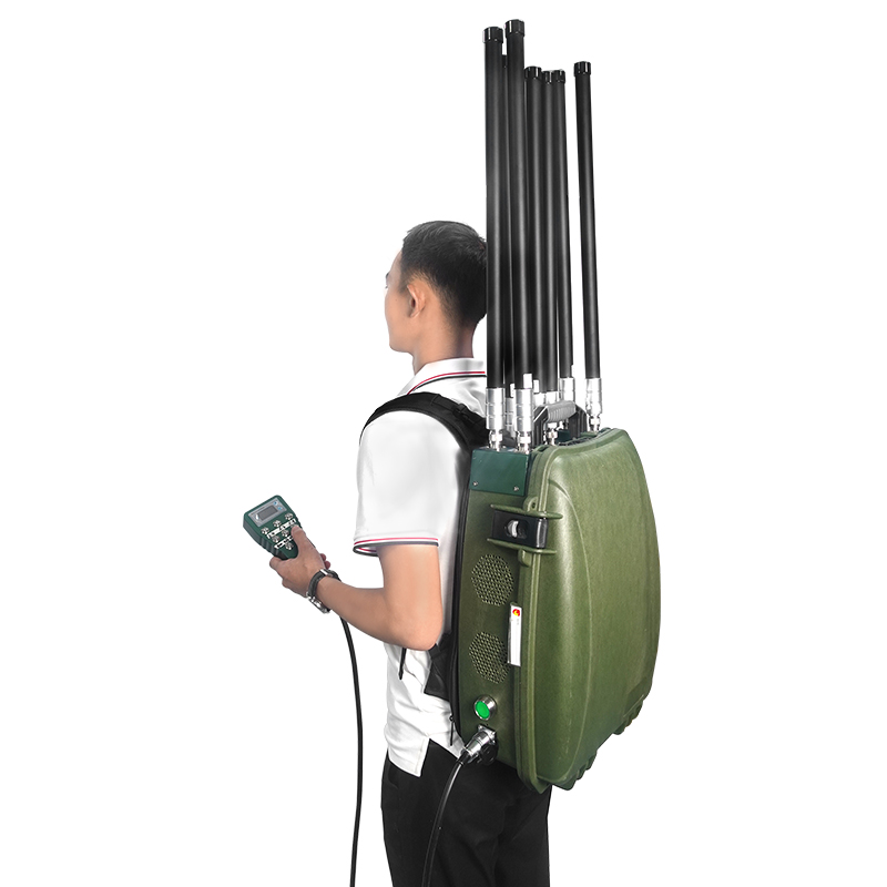 Man pack 360 degree 2000 meter anti drone UAV signal blocker
