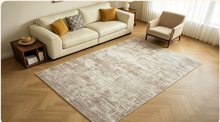 Substantial Crystal Velvet Printed Carpet for Cozy, Stylish Interiors